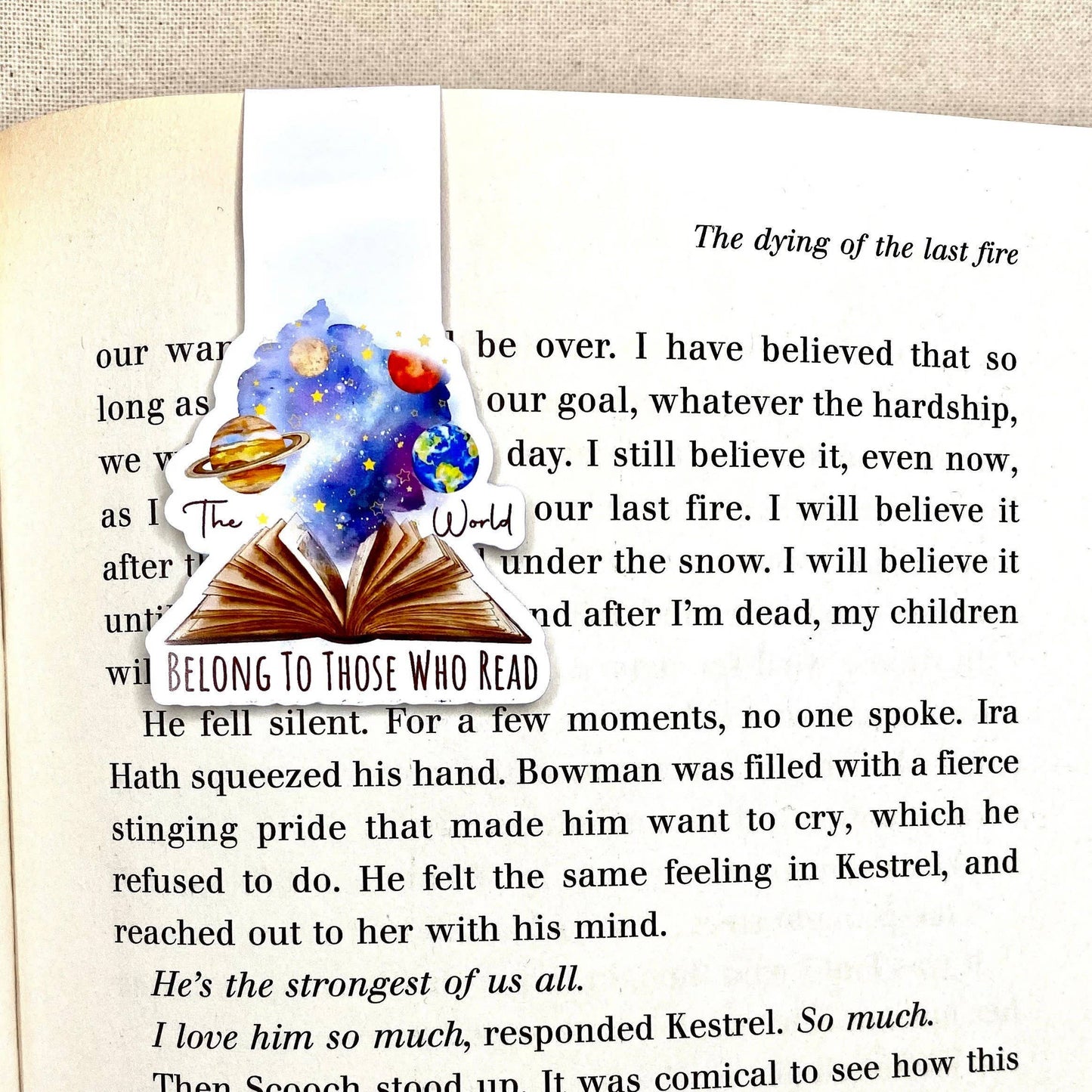 The world, magnetic bookmark, perfect gift for readers