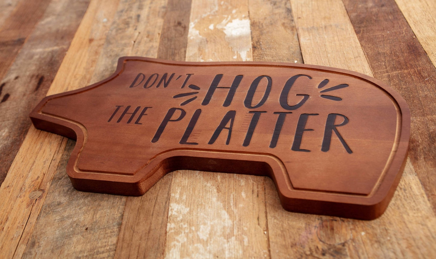 Wooden Charcuterie Board - Hog the Platter - The Aegean Aviary