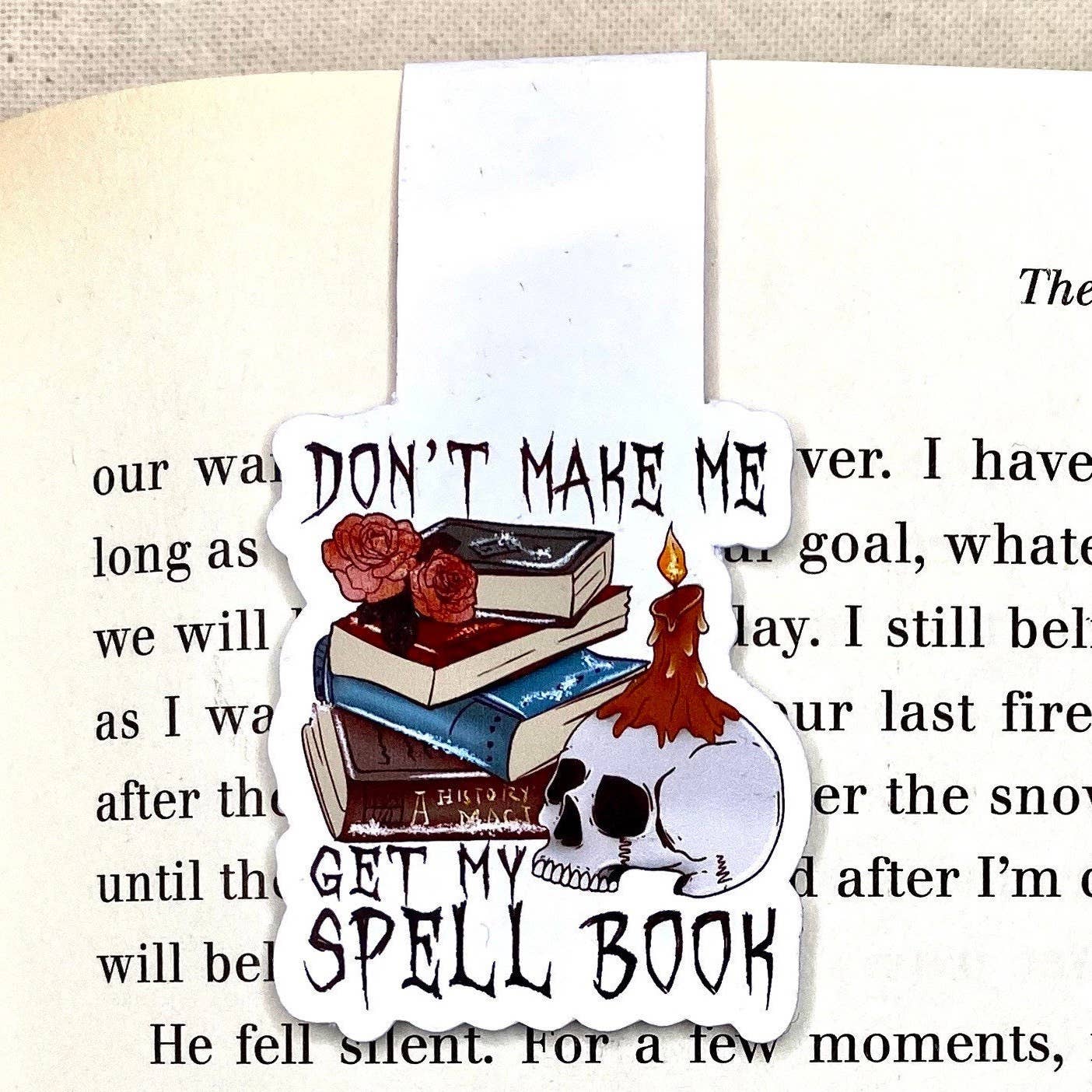 Spell book, magnetic bookmark, gift for readers, book gift