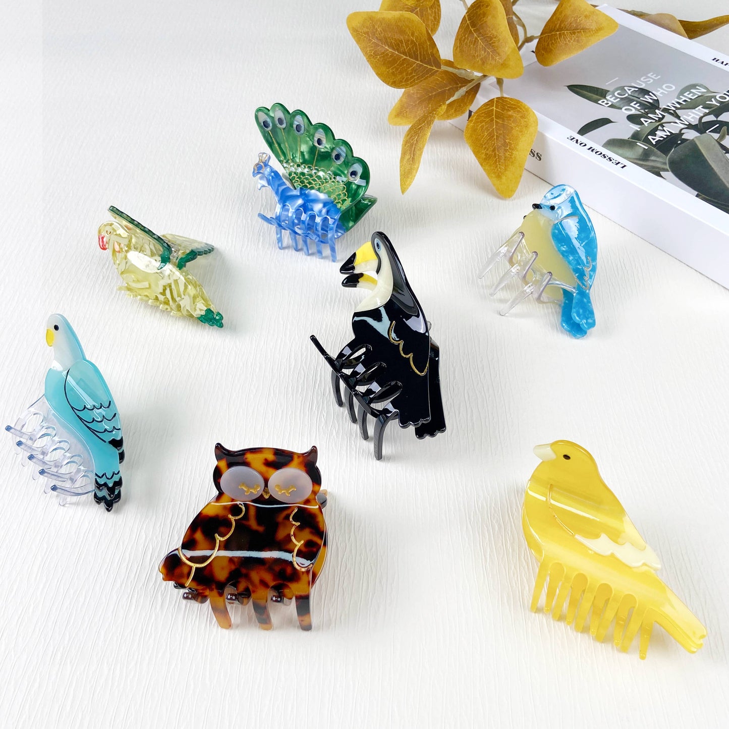 Acetate Lovely Bird Hair Claw Clip