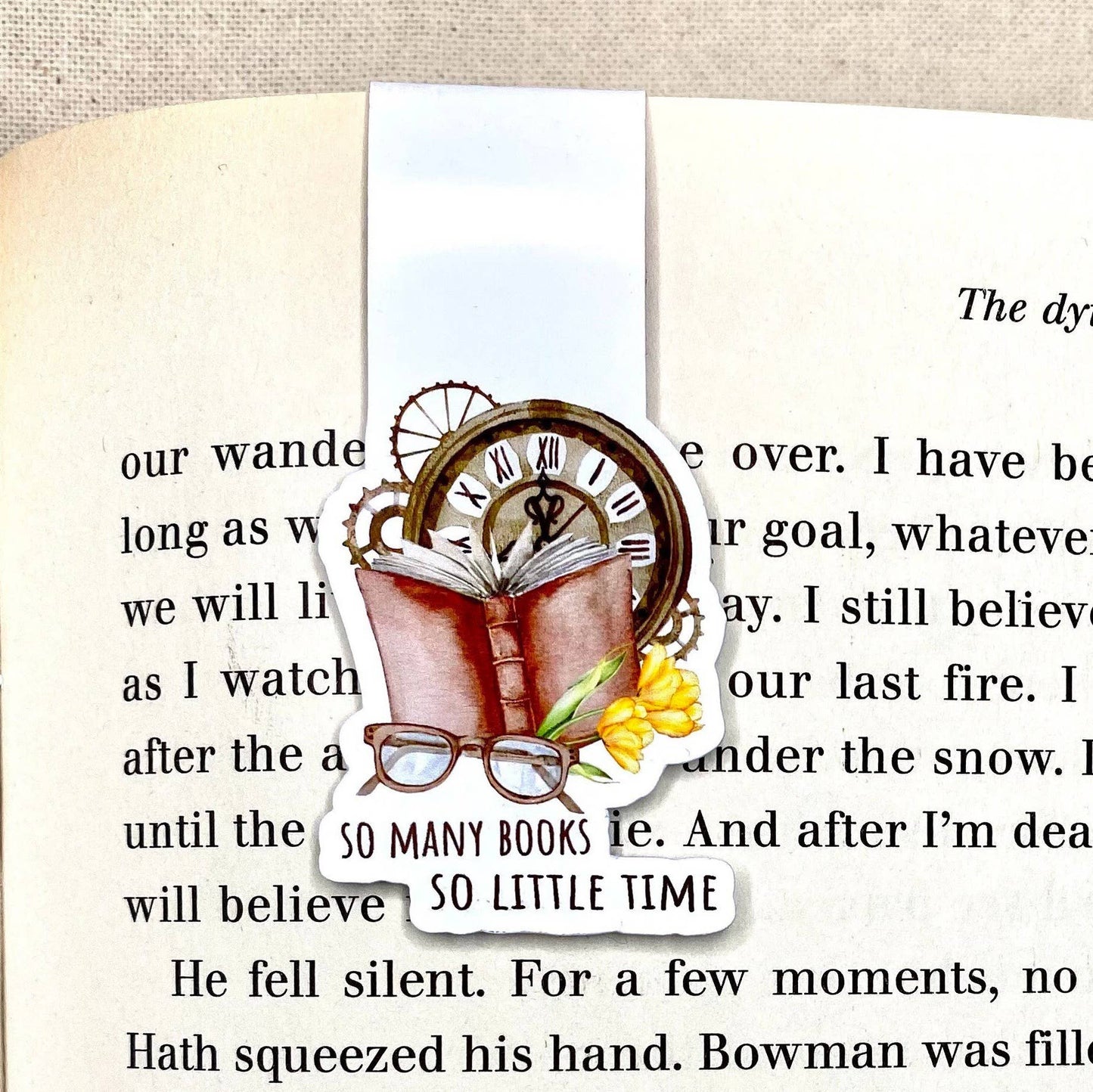 So many books, Magnetic bookmark, book gift