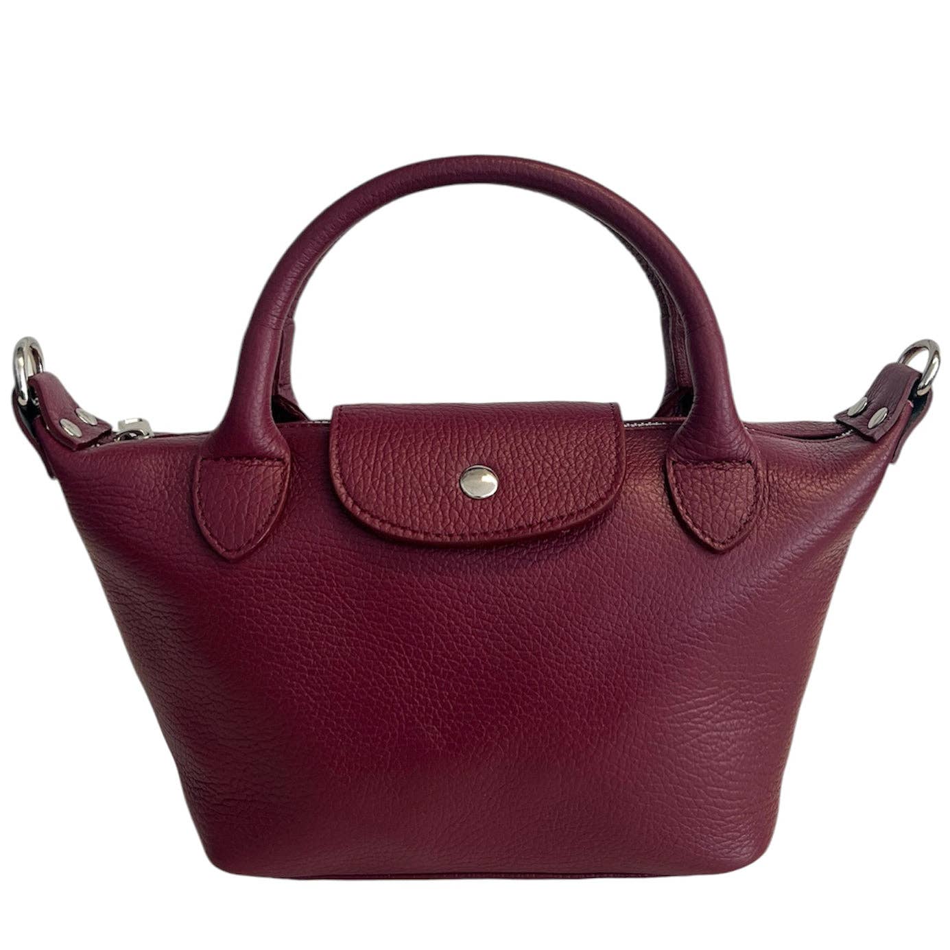 Italian Leather Raviolo Mini Tote - The Aegean Aviary
