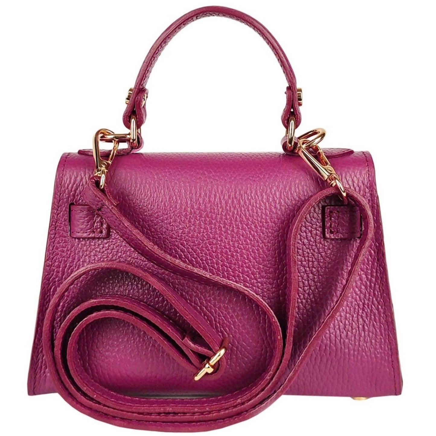 Italian Leather Kelly Mini Handbag - The Aegean Aviary