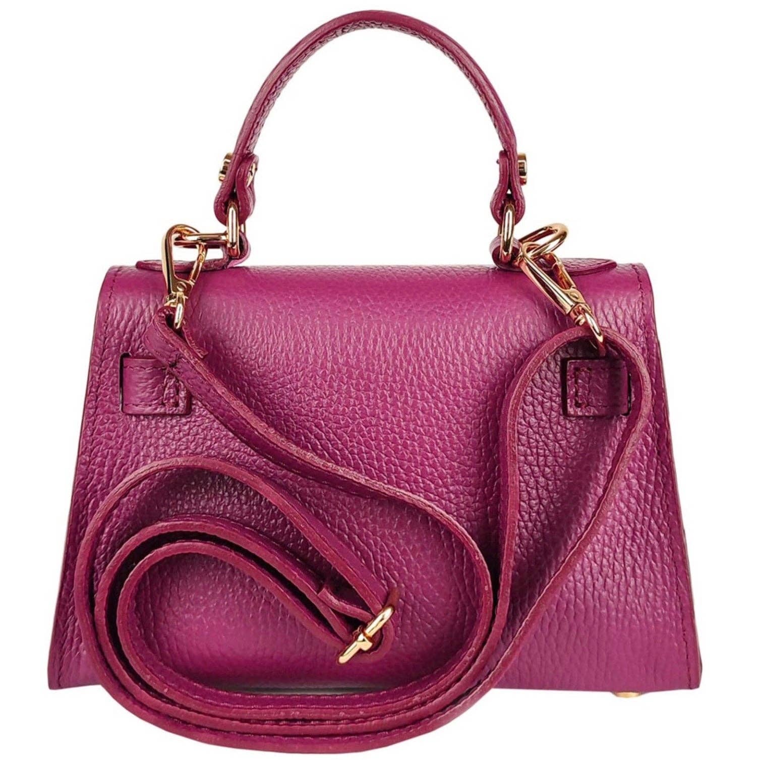 Italian Leather Kelly Mini Handbag - The Aegean Aviary