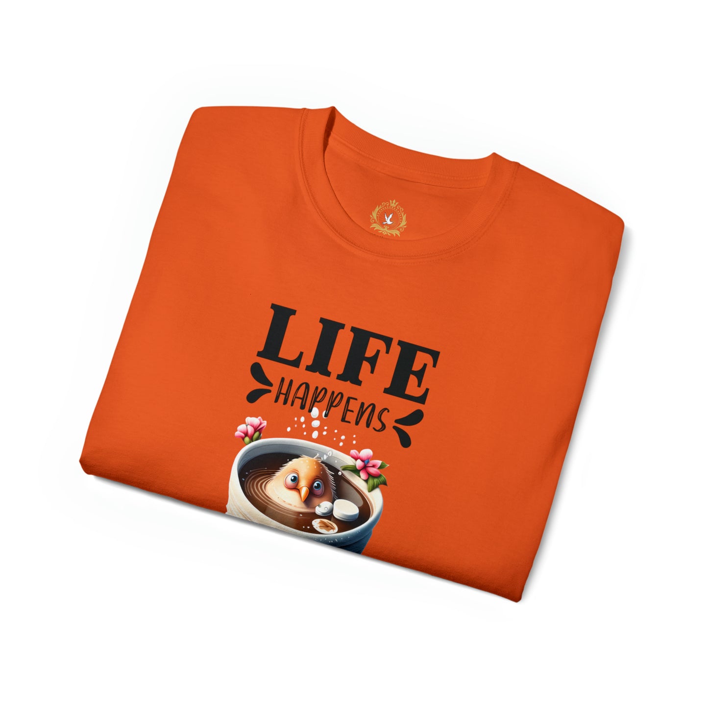 Life Happens, Coffee Helps Unisex Ultra Cotton Tee