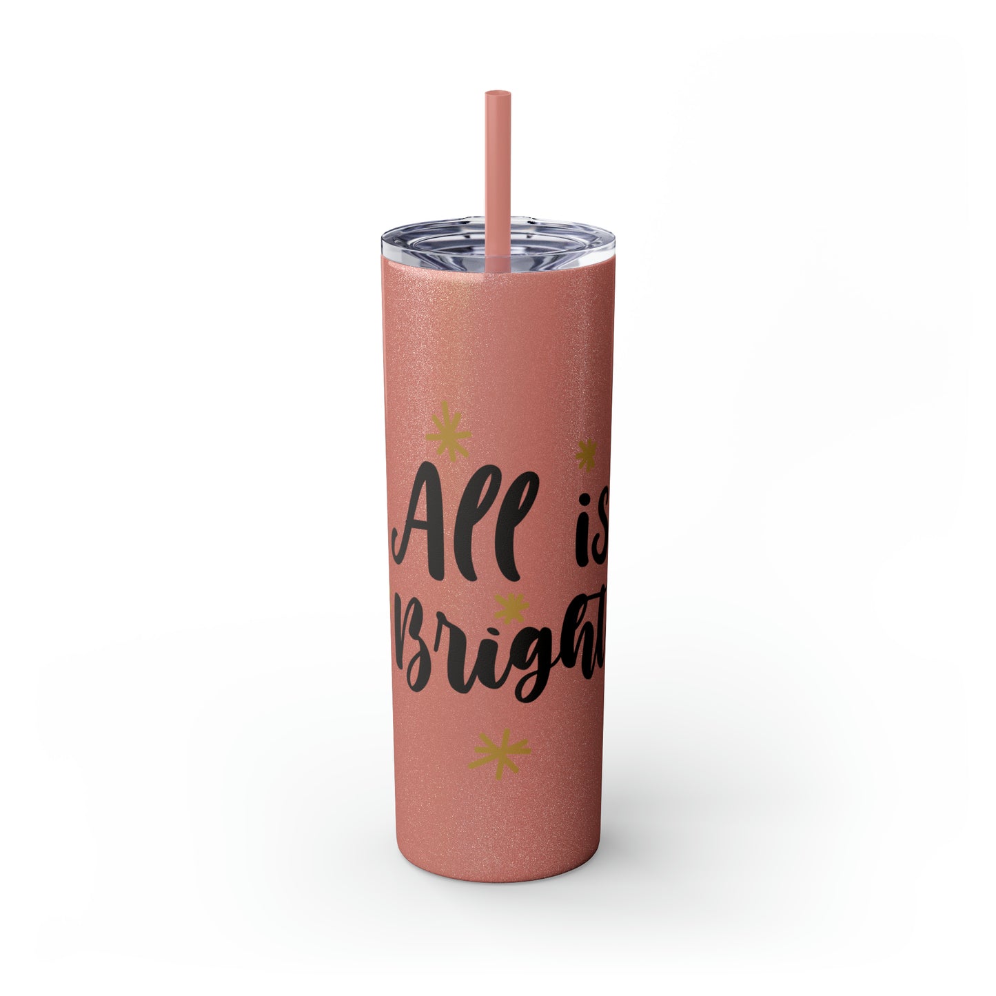 All is Bright Skinny Tumbler with Straw, 20oz