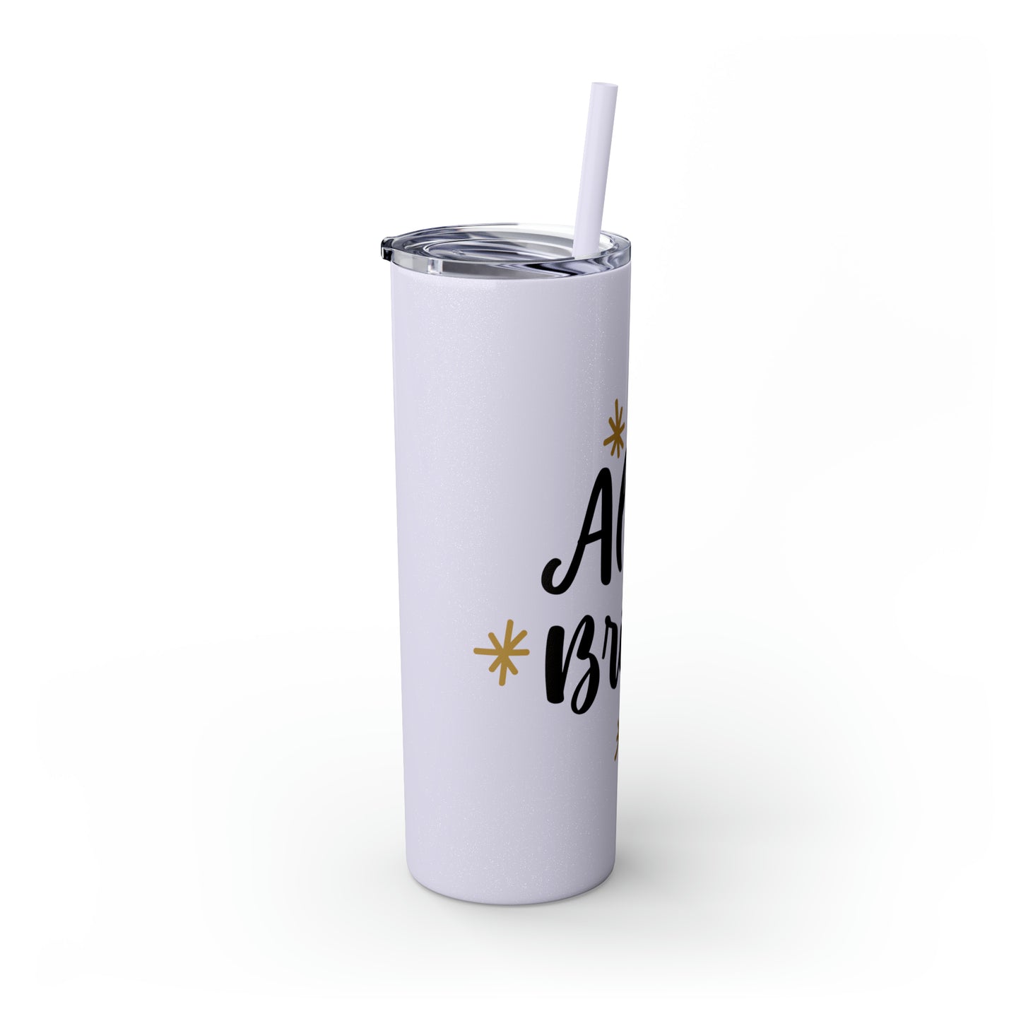 All is Bright Skinny Tumbler with Straw, 20oz