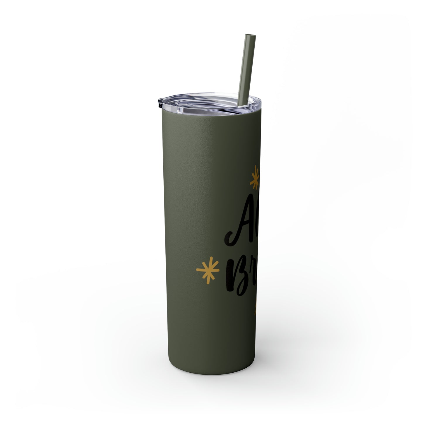 All is Bright Skinny Tumbler with Straw, 20oz