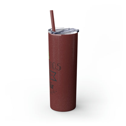Christmas Is In The Air Skinny Tumbler with Straw, 20oz