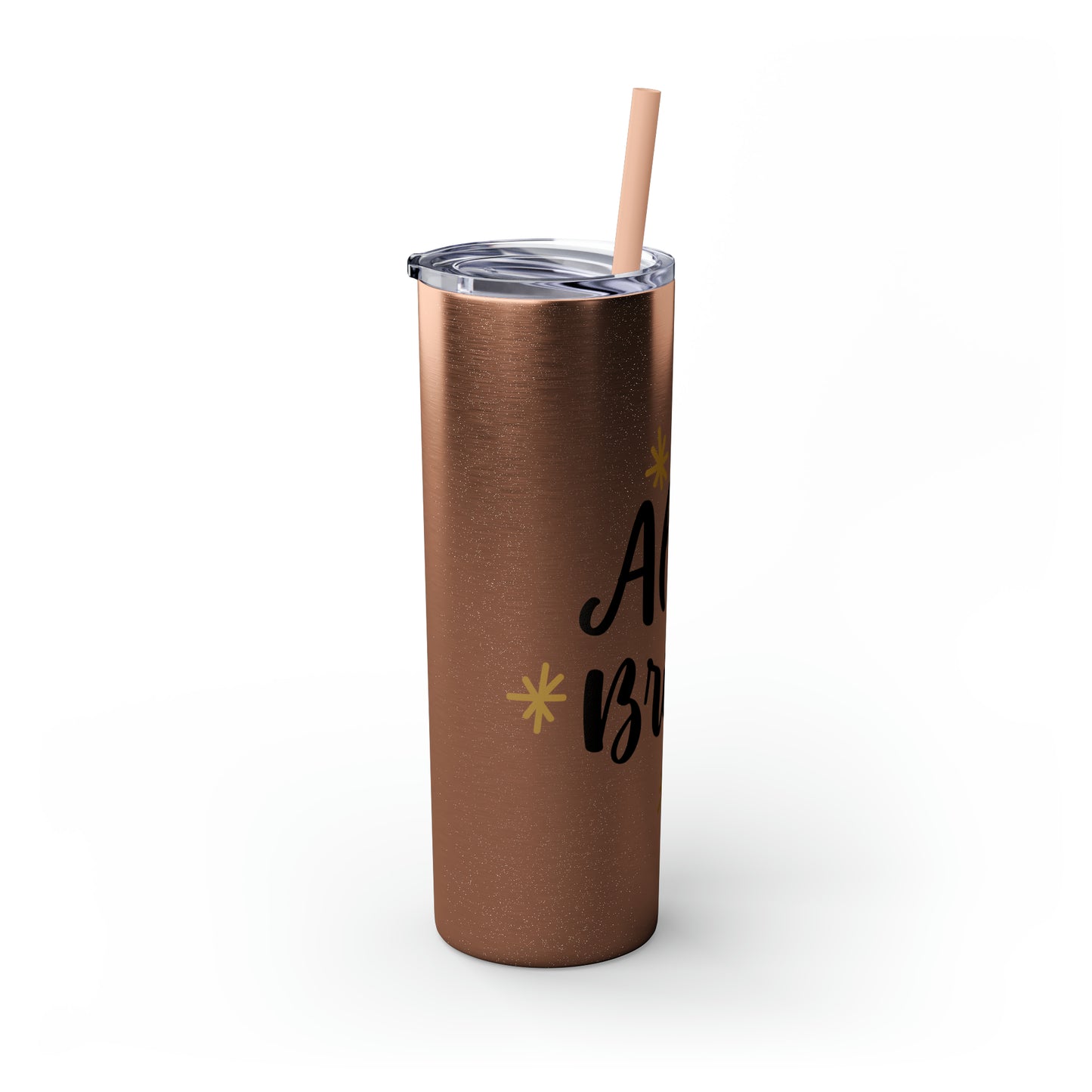 All is Bright Skinny Tumbler with Straw, 20oz