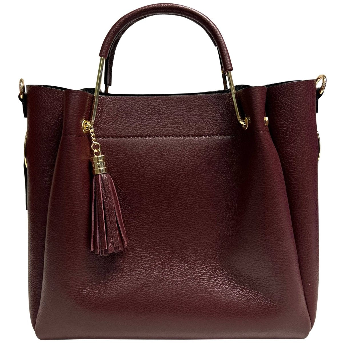 Italian Leather Bucket Bag with Inner Pouch - The Aegean Aviary