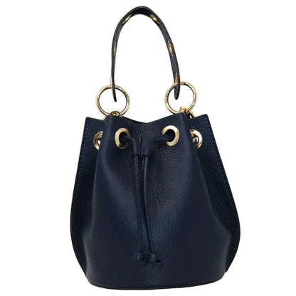 Italian Leather Ring - Handle Bucket Bag - The Aegean Aviary