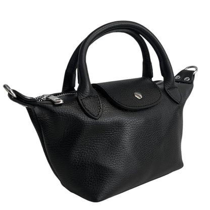 Italian Leather Raviolo Mini Tote - The Aegean Aviary