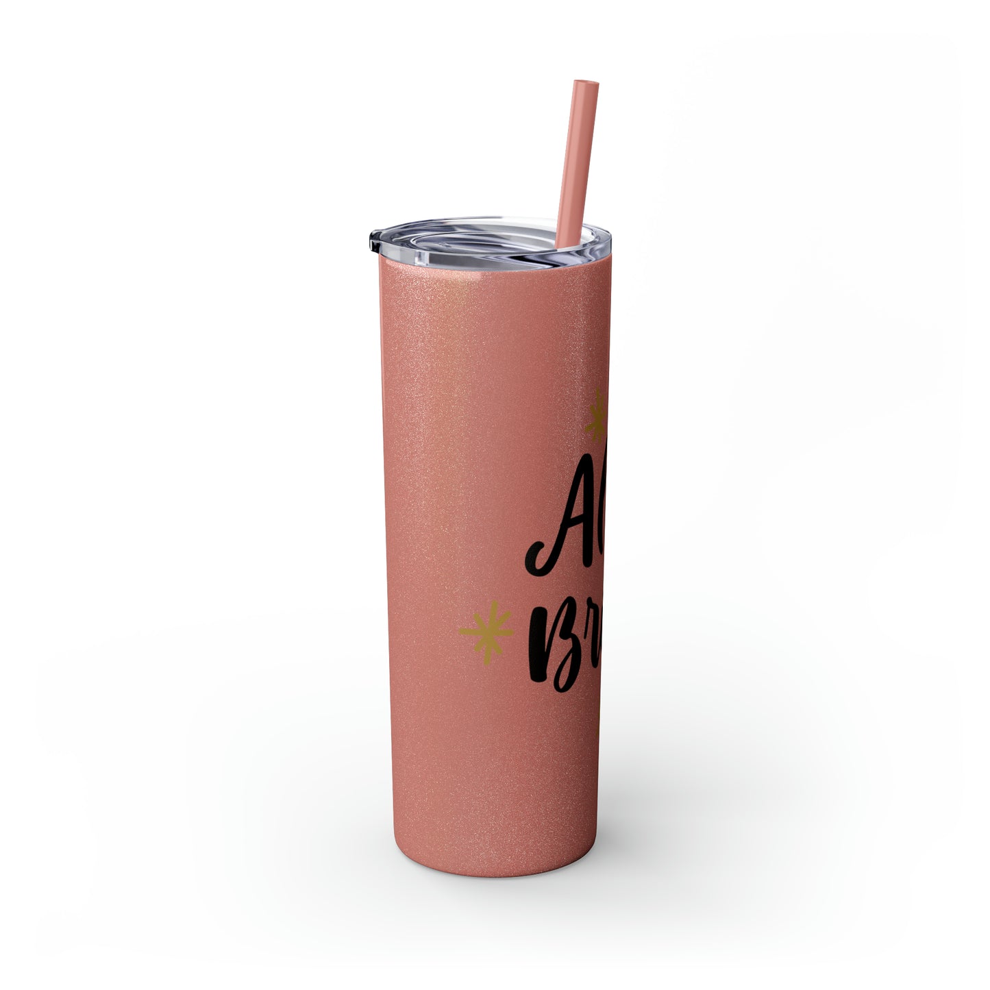 All is Bright Skinny Tumbler with Straw, 20oz