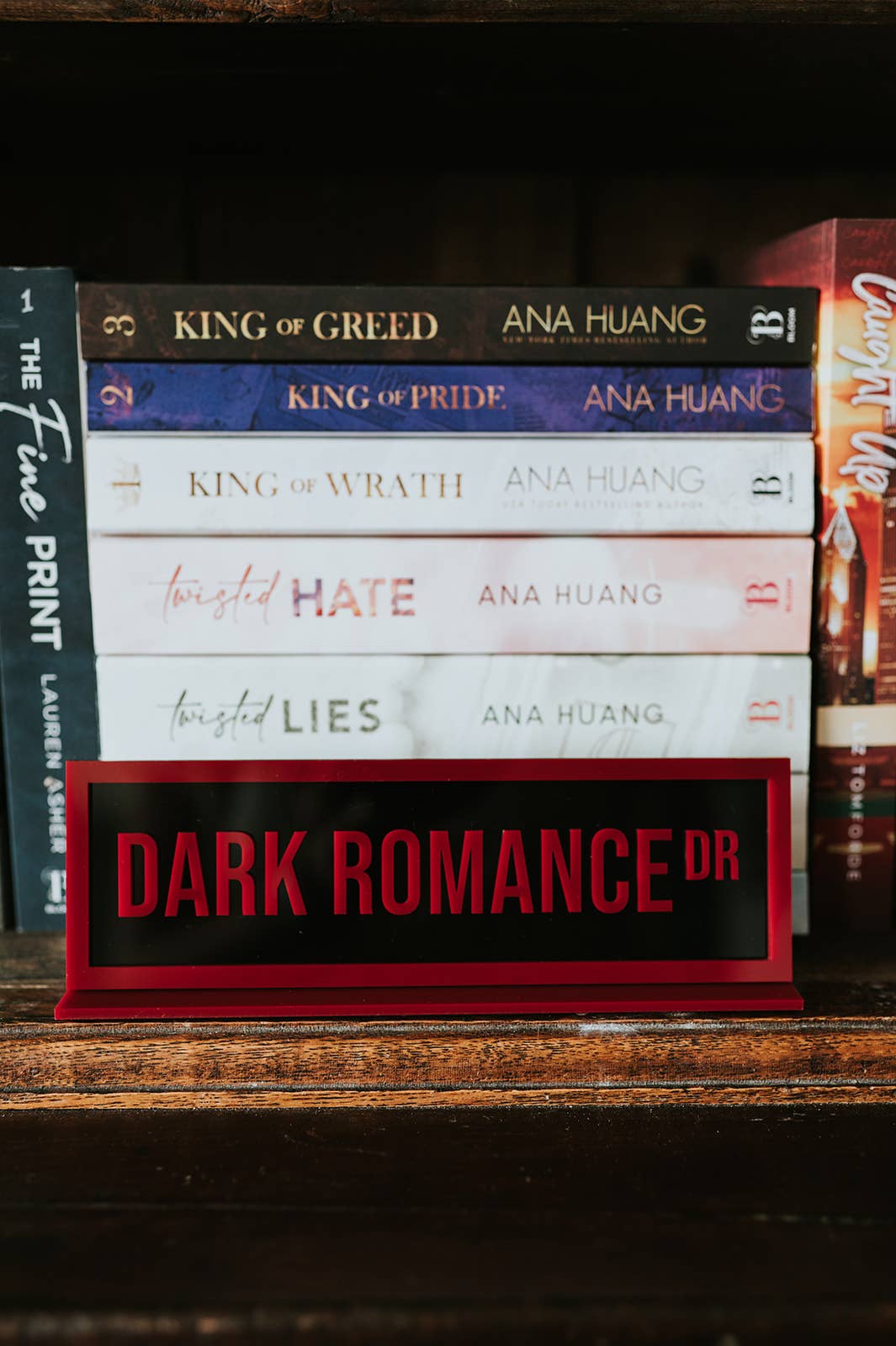 Dark Romance Dr Acrylic Shelf Sign w/ Stand - The Aegean Aviary