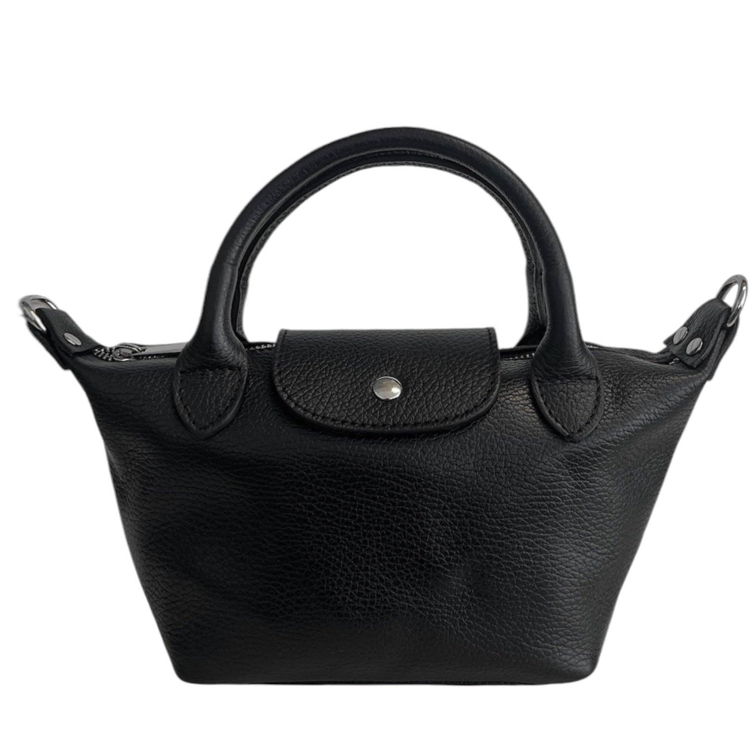 Italian Leather Raviolo Mini Tote - The Aegean Aviary