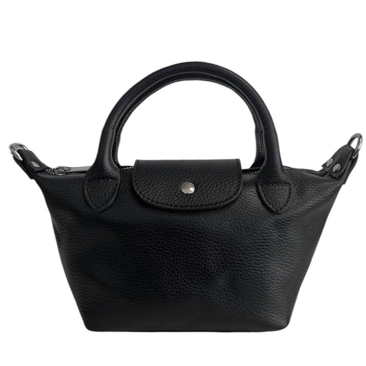 Italian Leather Raviolo Mini Tote - The Aegean Aviary