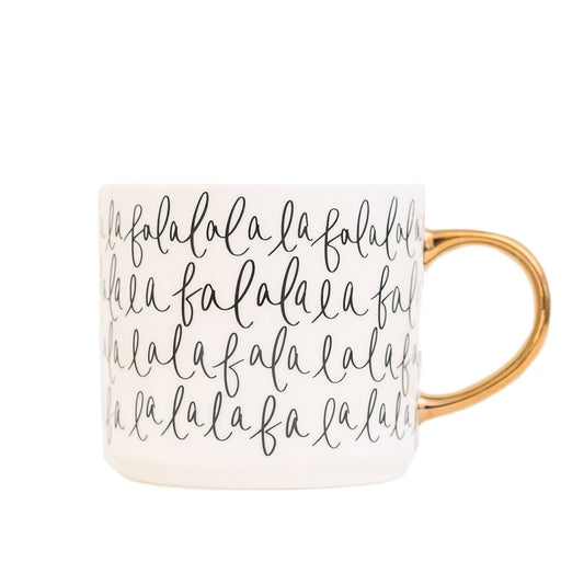 Fa La La Gold Tile Coffee Mug - Home Decor & Gifts