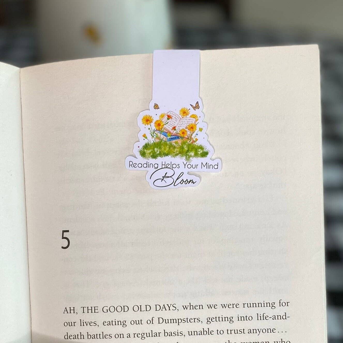 Mind bloom, magnetic bookmark, gift for readers, bookworms