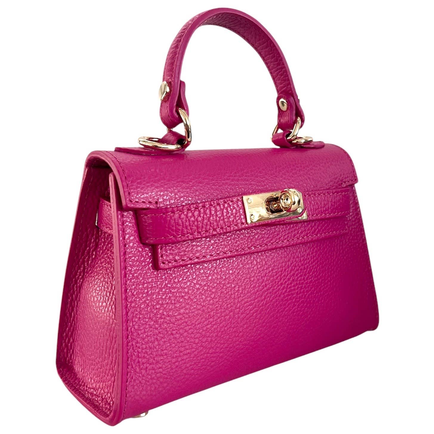 Italian Leather Kelly Mini Handbag - The Aegean Aviary