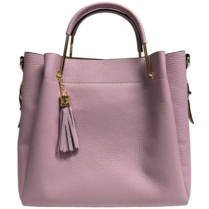 Italian Leather Bucket Bag with Inner Pouch - The Aegean Aviary