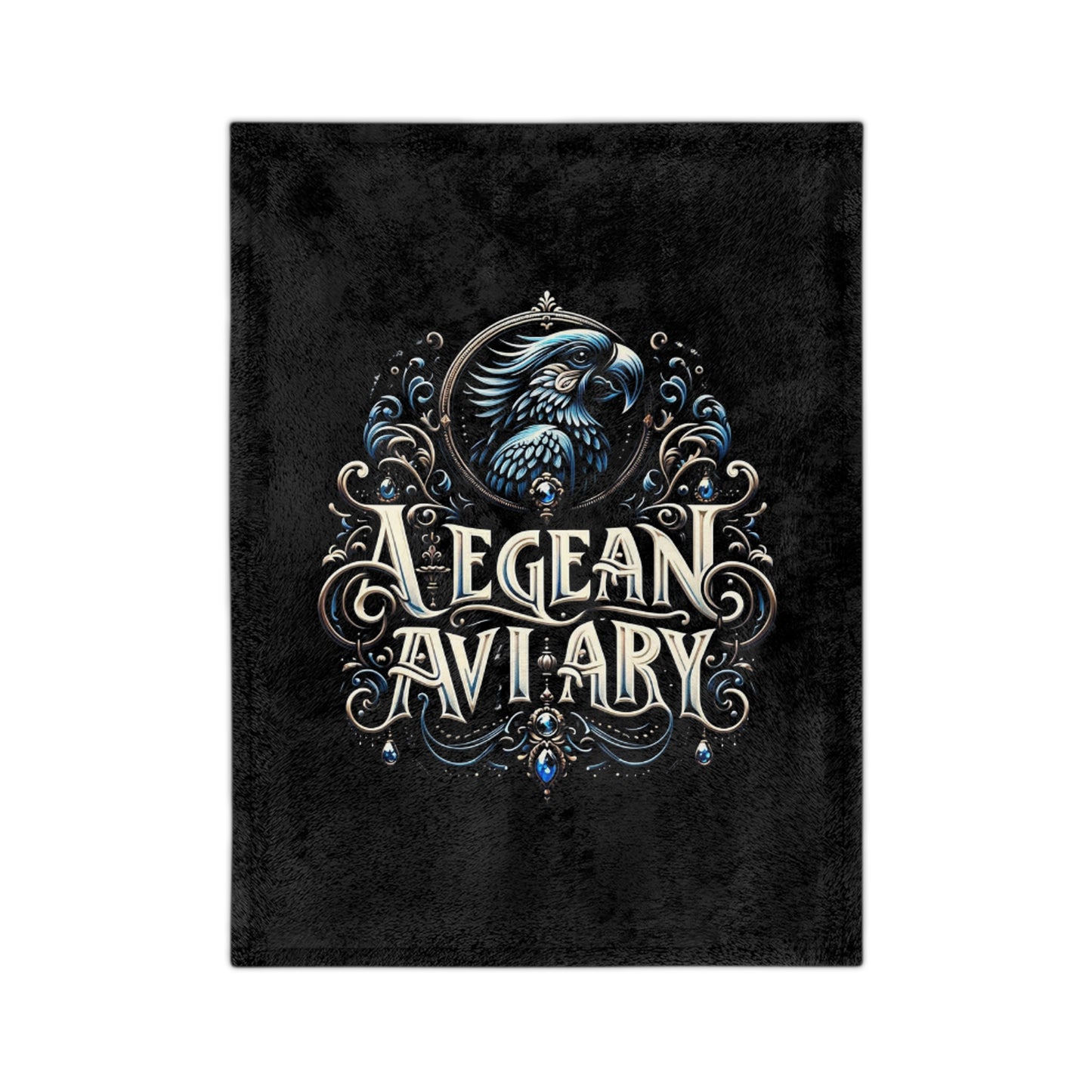 Aegean Aviary Velveteen Minky Blanket