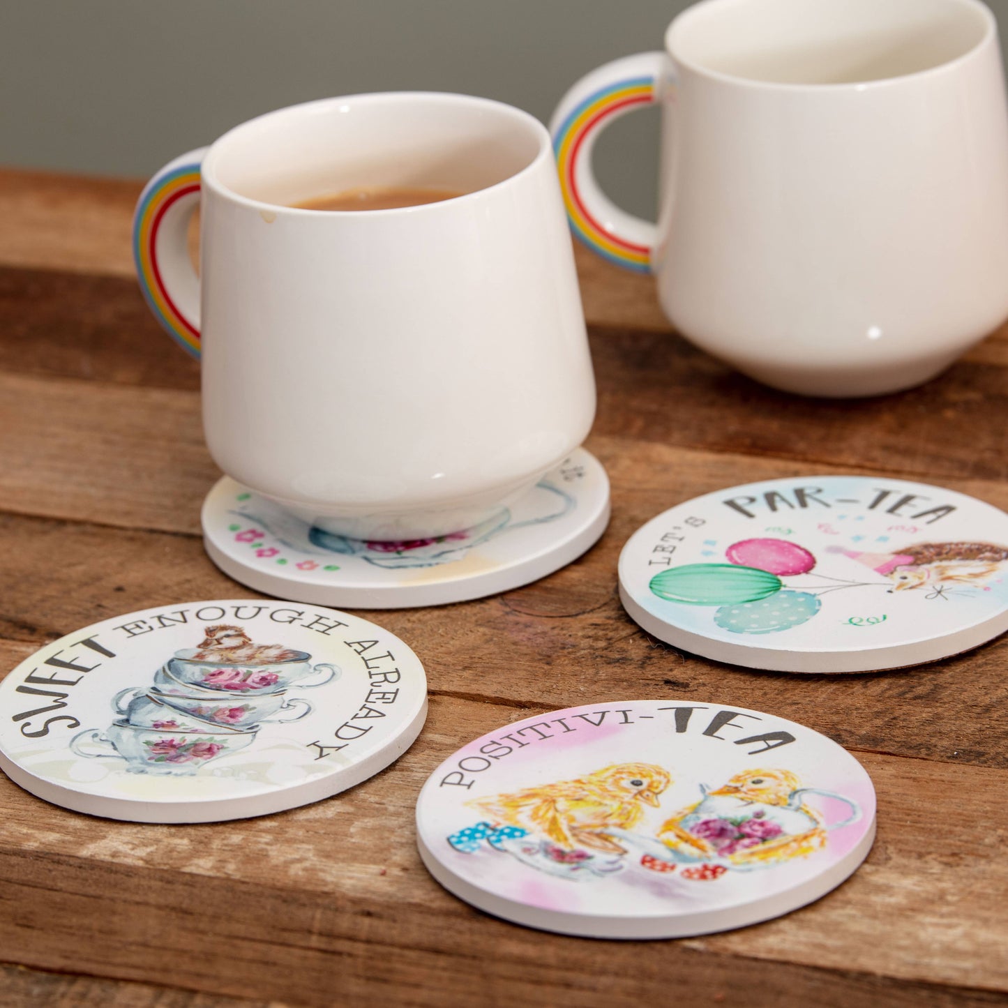 Ceramic Coaster Set - Time for Tea