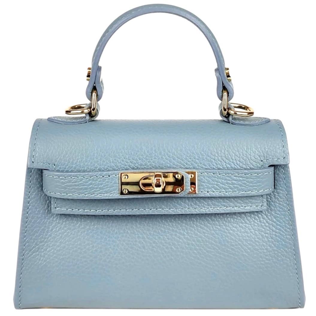 Italian Leather Kelly Mini Handbag - The Aegean Aviary