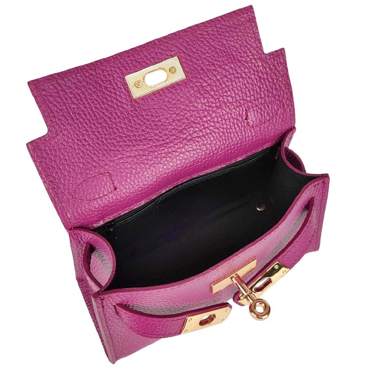 Italian Leather Kelly Mini Handbag - The Aegean Aviary