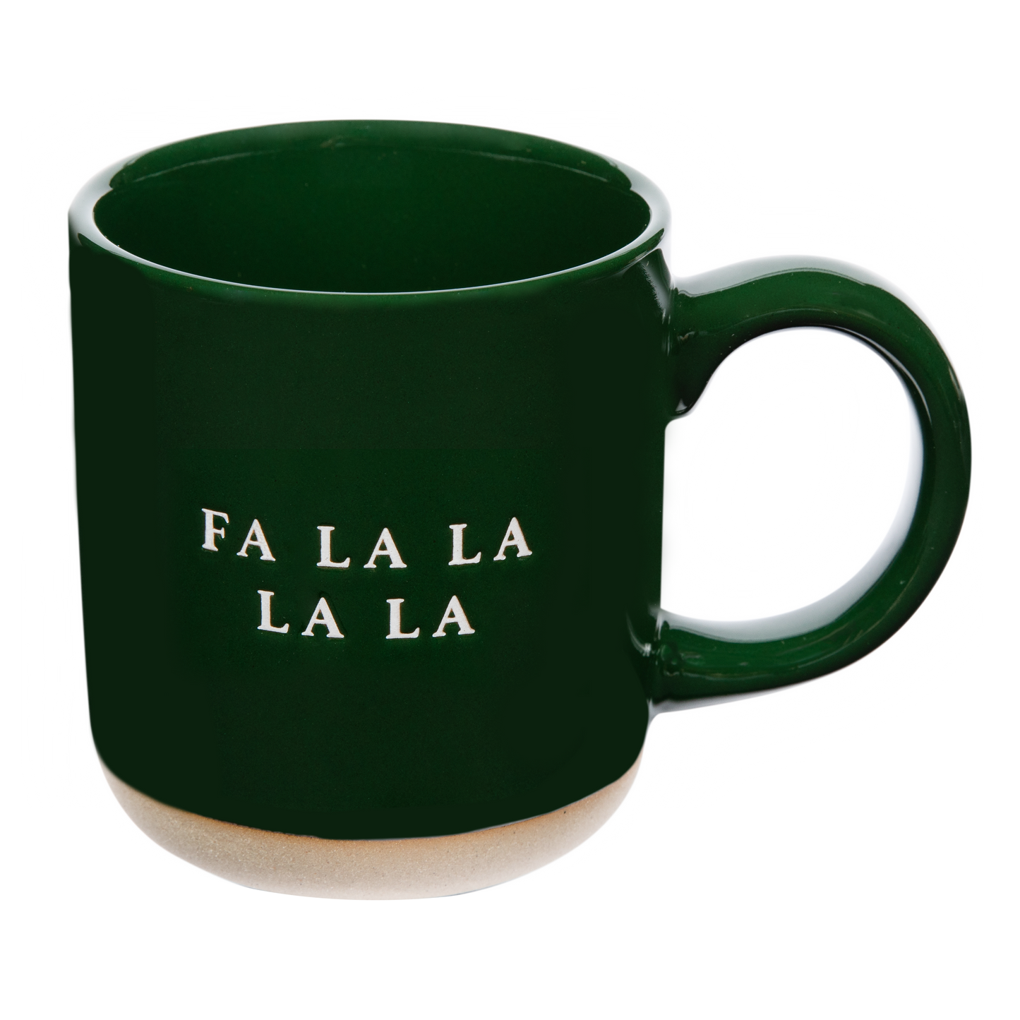 Fa La La Stoneware Coffee Mug - Christmas Decor & Gifts