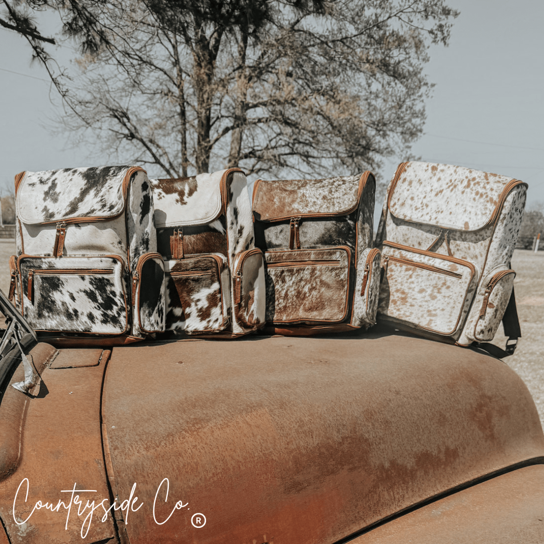 Boulder Cowhide Backpack Laptop Bag, travel bag - The Aegean Aviary