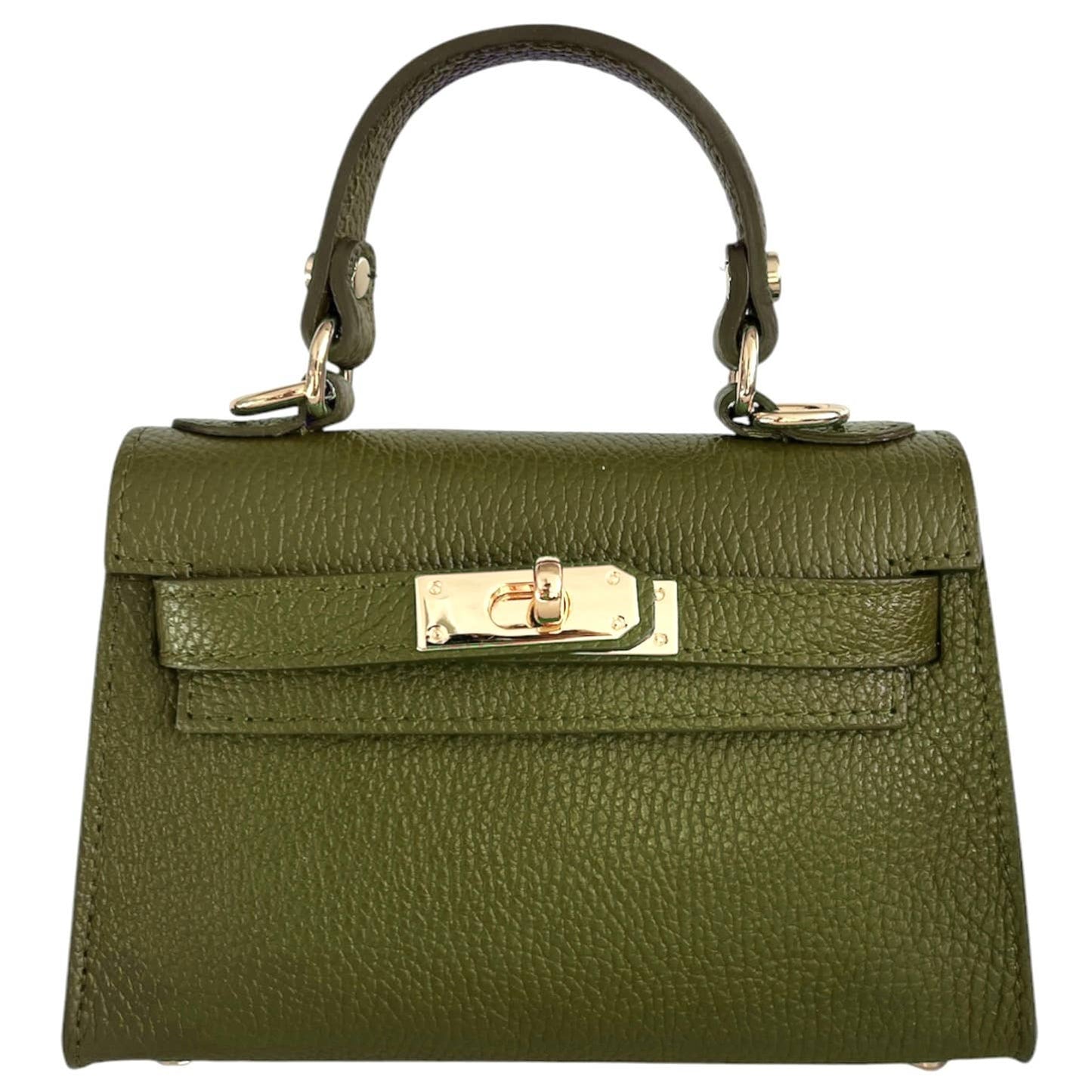 Italian Leather Kelly Mini Handbag - The Aegean Aviary