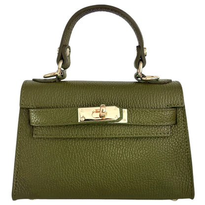 Italian Leather Kelly Mini Handbag - The Aegean Aviary
