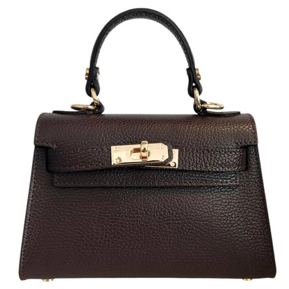 Italian Leather Kelly Mini Handbag - The Aegean Aviary