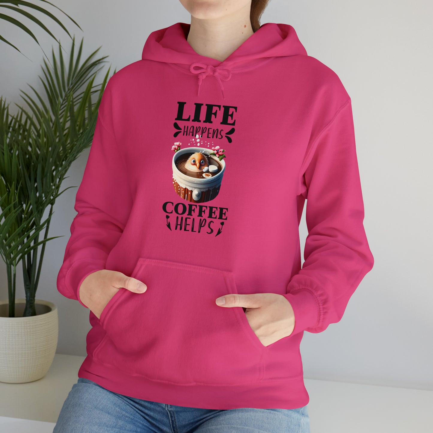 Life Happens, Coffee Helps Unisex Heavy Blend™ Hooded Sweatshirt