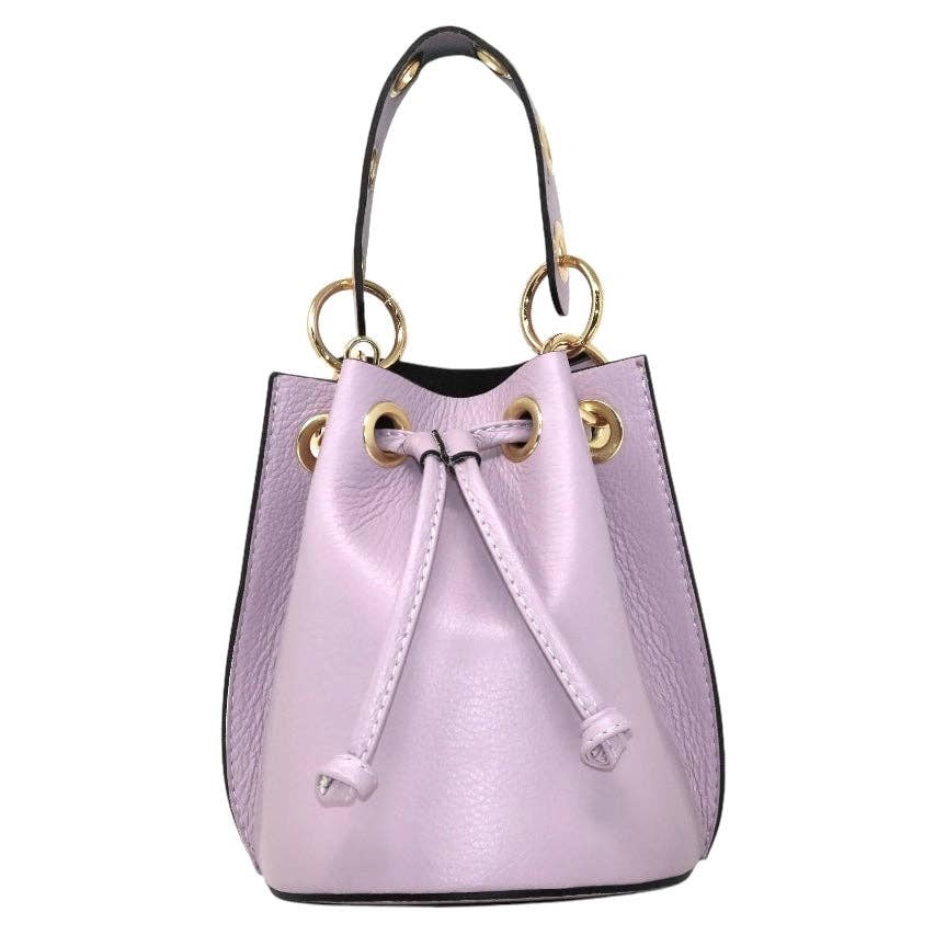 Italian Leather Ring - Handle Bucket Bag - The Aegean Aviary