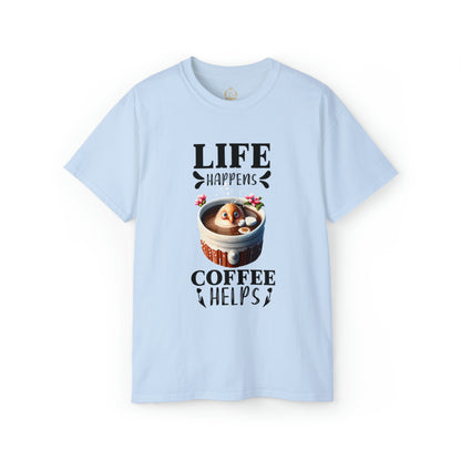 Life Happens, Coffee Helps Unisex Ultra Cotton Tee