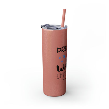 Dreaming of a White Christmas Skinny Tumbler with Straw, 20oz