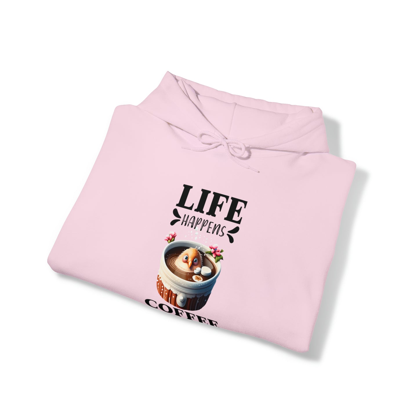 Life Happens, Coffee Helps Unisex Heavy Blend™ Hooded Sweatshirt