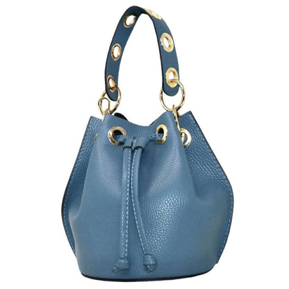 Italian Leather Ring - Handle Bucket Bag - The Aegean Aviary