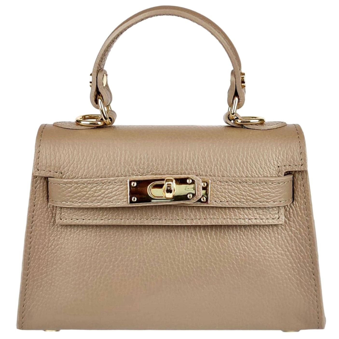 Italian Leather Kelly Mini Handbag - The Aegean Aviary