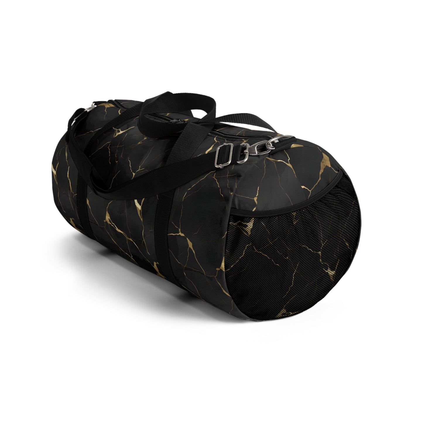 Black Marbled Duffel Bag