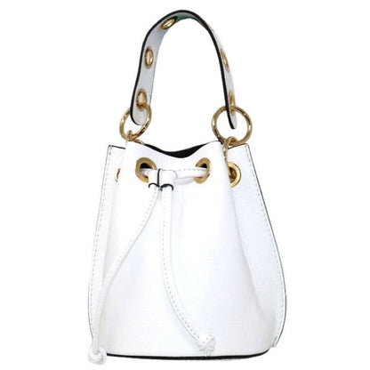 Italian Leather Ring - Handle Bucket Bag - The Aegean Aviary