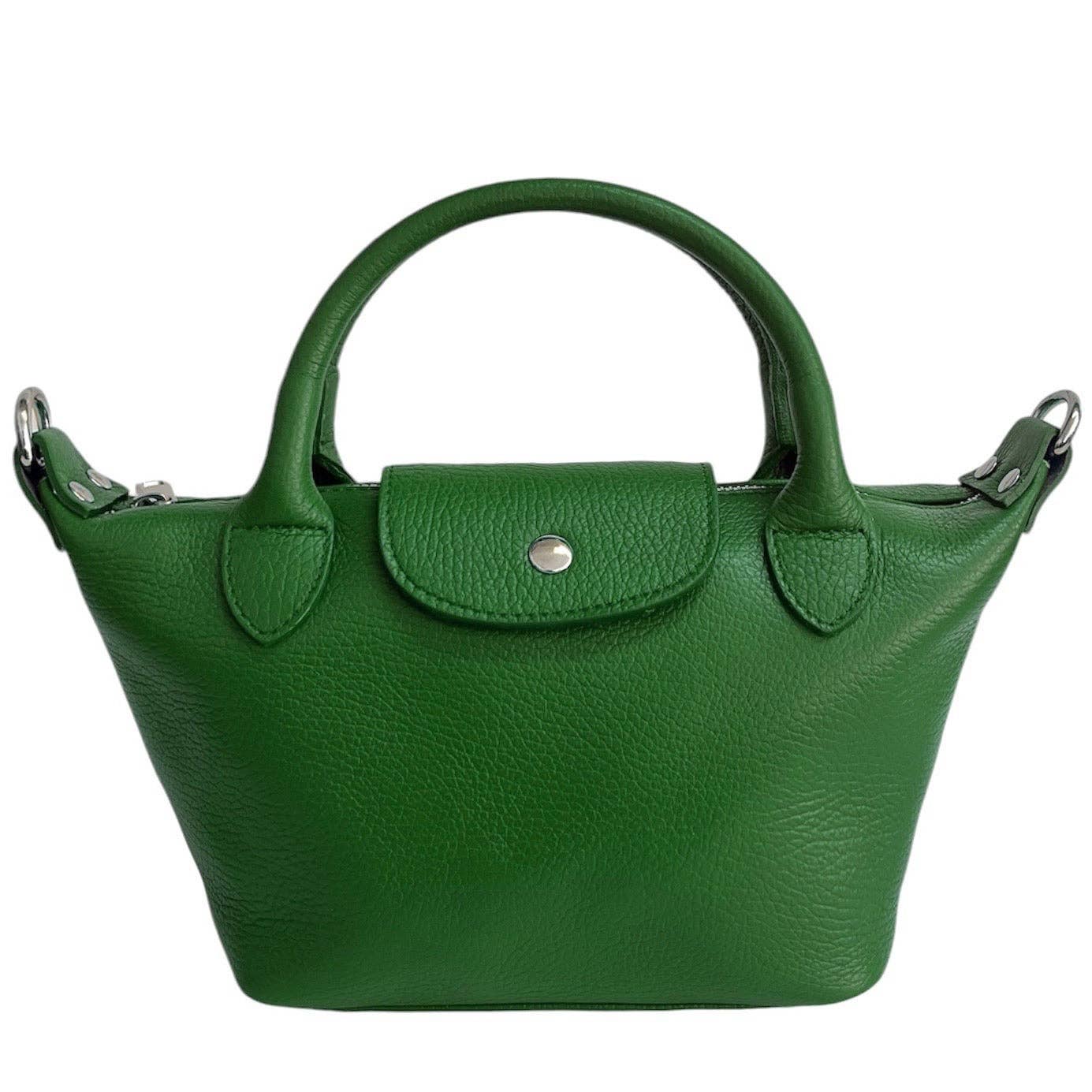 Italian Leather Raviolo Mini Tote - The Aegean Aviary