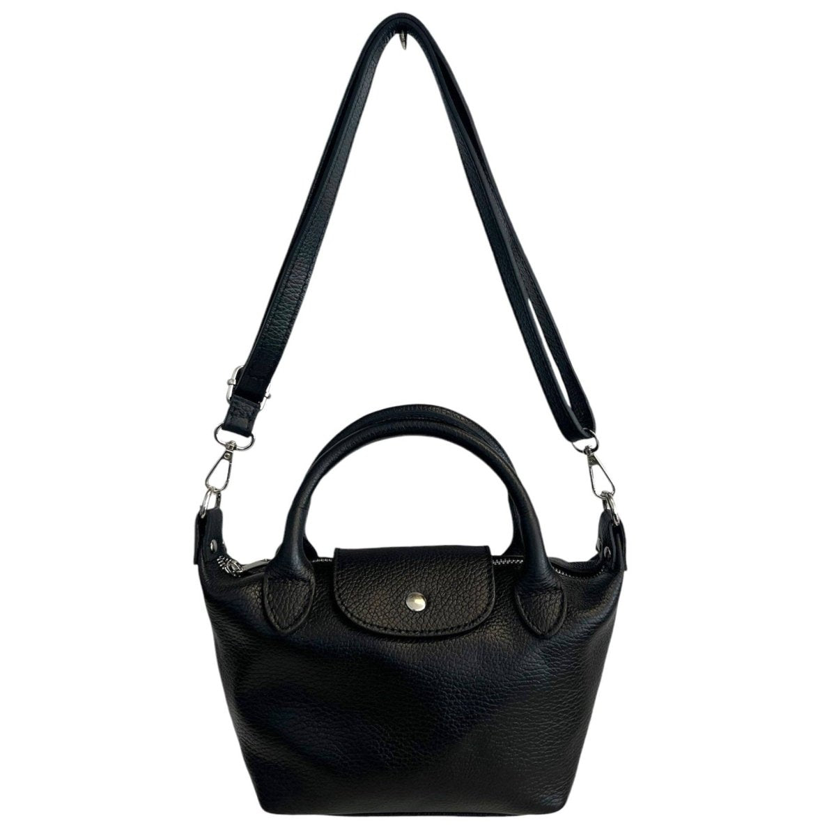 Italian Leather Raviolo Mini Tote - The Aegean Aviary