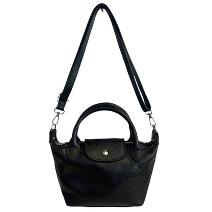 Italian Leather Raviolo Mini Tote - The Aegean Aviary