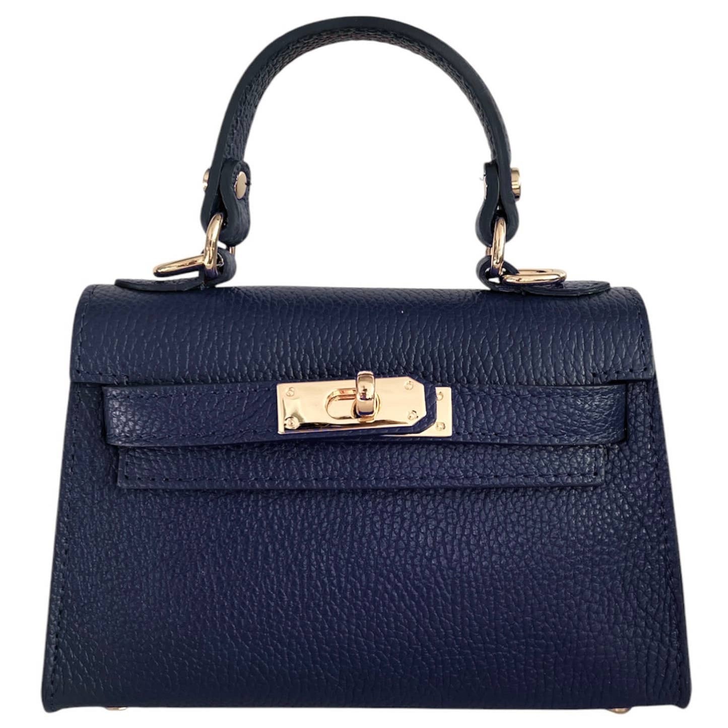 Italian Leather Kelly Mini Handbag - The Aegean Aviary