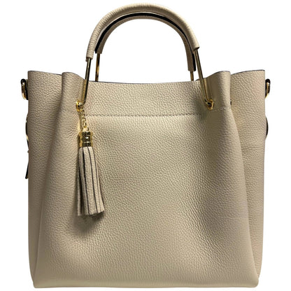 Italian Leather Bucket Bag with Inner Pouch - The Aegean Aviary