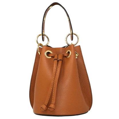 Italian Leather Ring - Handle Bucket Bag - The Aegean Aviary