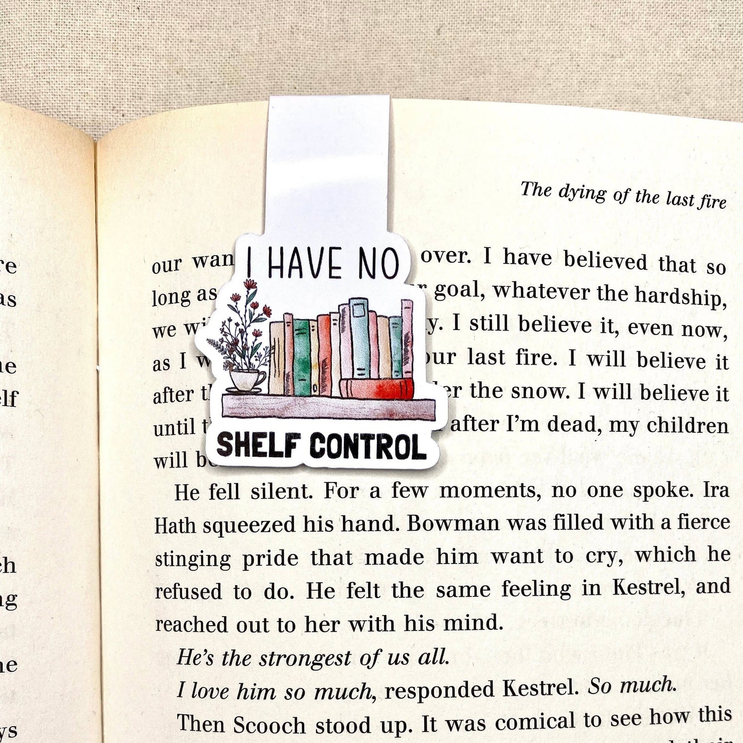 No self control pun, magnetic bookmark, funny gift